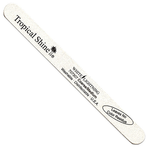 Tropical Shine Straight File | White Lightning 100/180 Grit 12ct