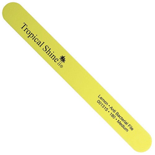 Tropical Shine Anti-Bacterial File | Lemon 180 Grit 12ct