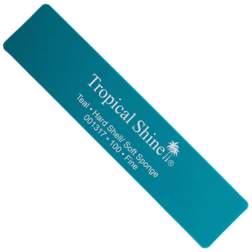 Tropical Shine Hard Shell Soft Sponge | Teal 100 Grit 12ct