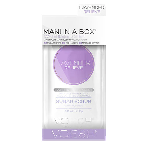 Voesh Mani In A Box Waterless 3 Step | Lavender Relieve Case (50 Pack)