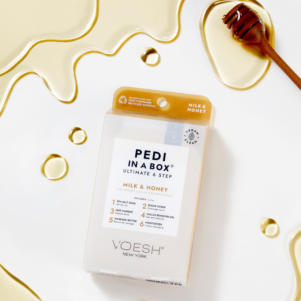 Voesh Pedi In A Box Ultimate 6 Step | Milk & Honey Case (30 Pack)