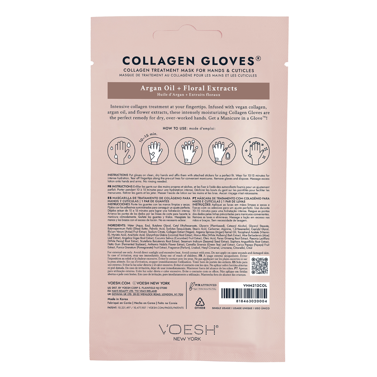 Voesh Collagen Gloves | Argan Oil Case (400 Pack)
