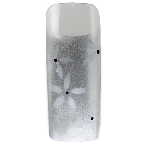 Xtreme Nail Designer Tips | Silver Floral 30ct (1-10)