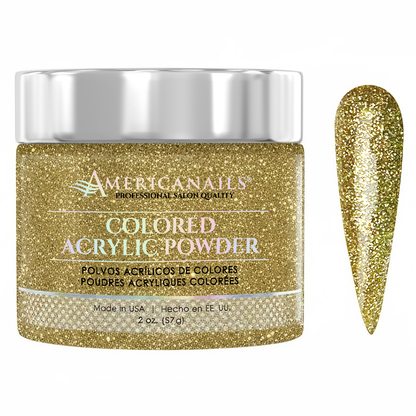 Americanails Colored Acrylic Powder | Gold Glitter 2oz