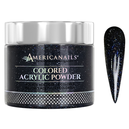Americanails Colored Acrylic Powder | Midnight Glitter 2oz