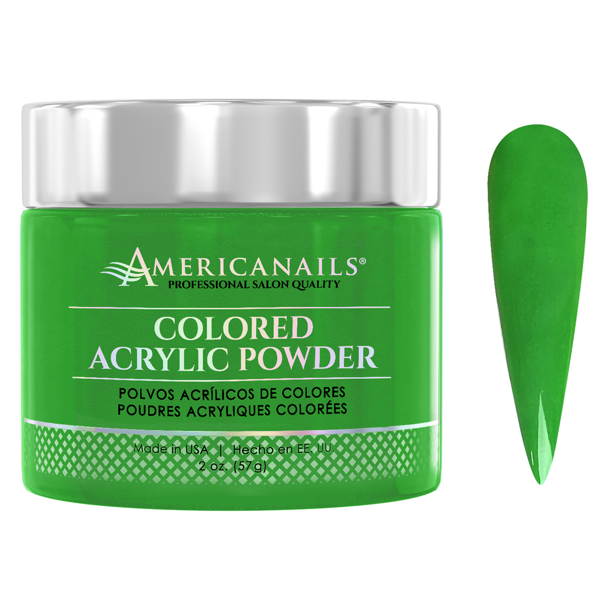 Americanails Colored Acrylic Powder | Neon Green 2oz
