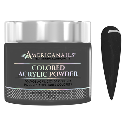 Americanails Colored Acrylic Powder | Pure Black 2oz