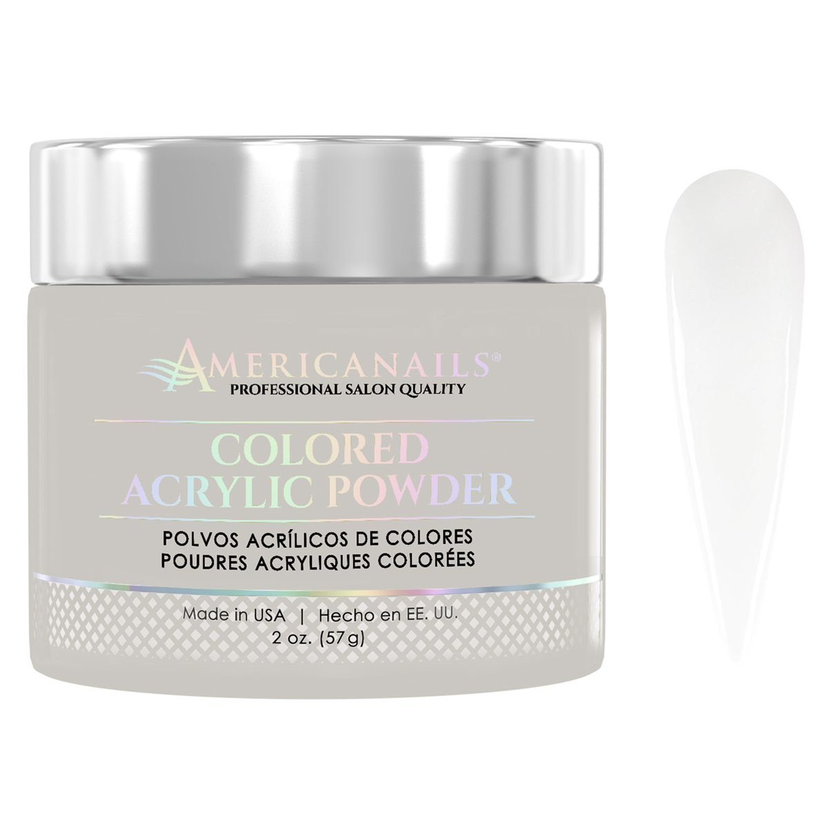 Americanails Colored Acrylic Powder | Pure White 2oz
