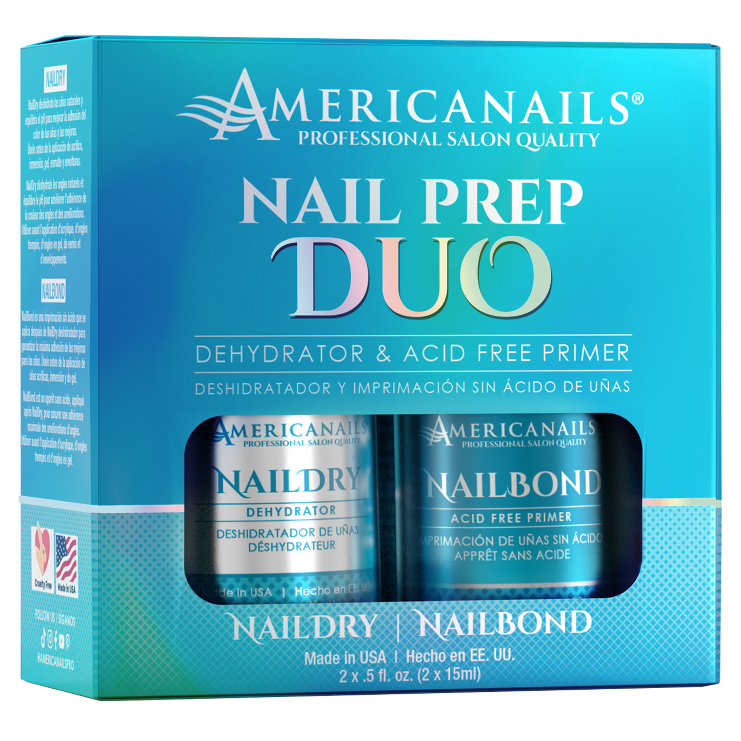 Americanails Nail Prep Duo | NailDry + NailBond .5oz
