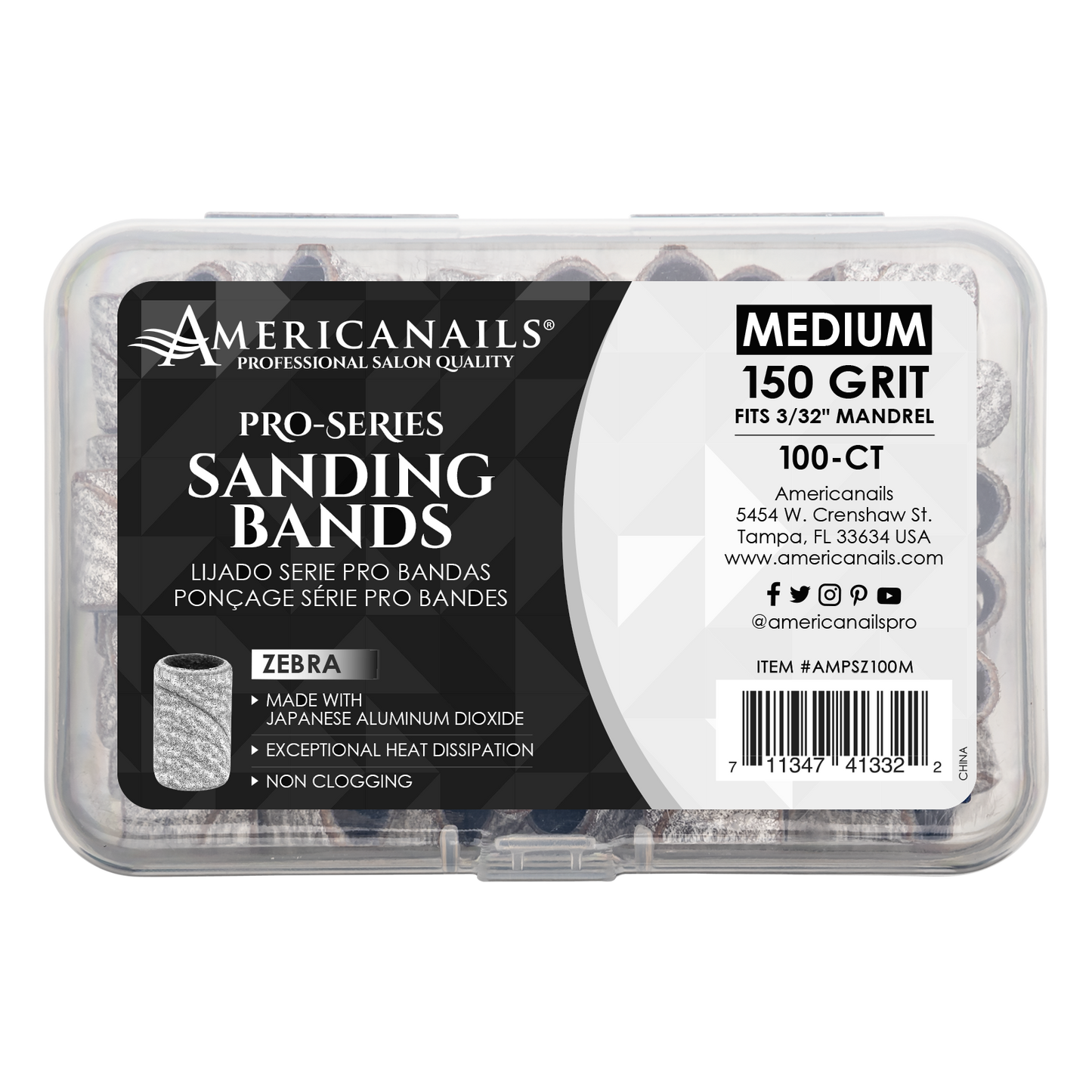 FREE Americanails Pro-Series Zebra Sanding Bands 100ct