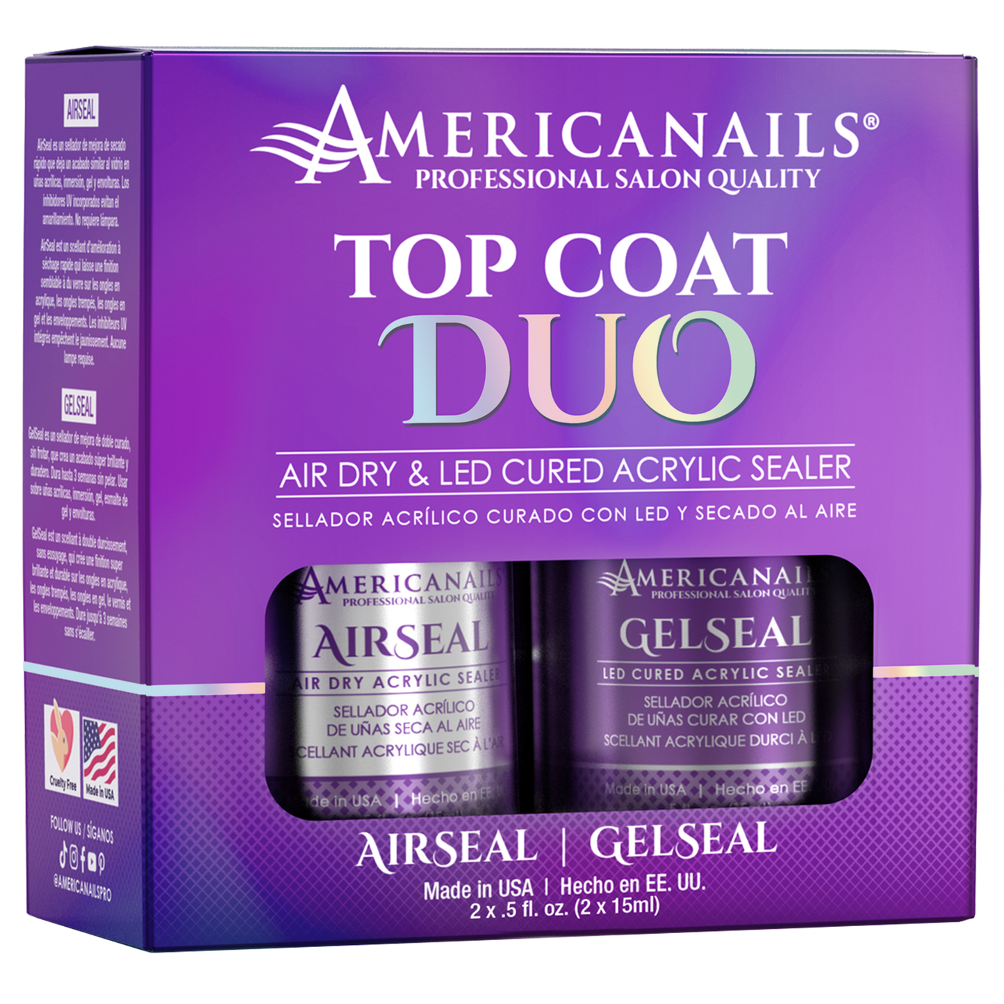FREE Americanails Top Coat Duo | AirSeal + GelSeal .5oz