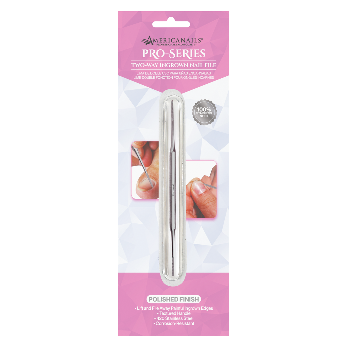 Americanails Pro-Series Two Way Ingrown Nail File