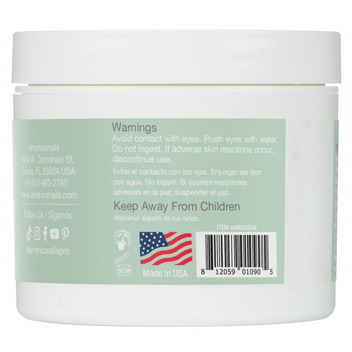 Americanails AMN SPA Terapia para talones secos 4 oz 