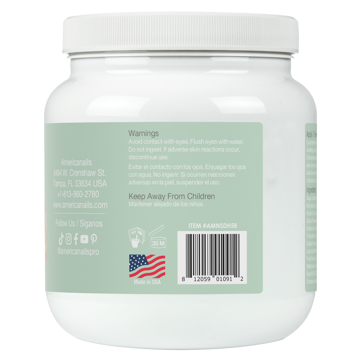 Americanails AMN SPA Terapia para talones secos 58 oz 