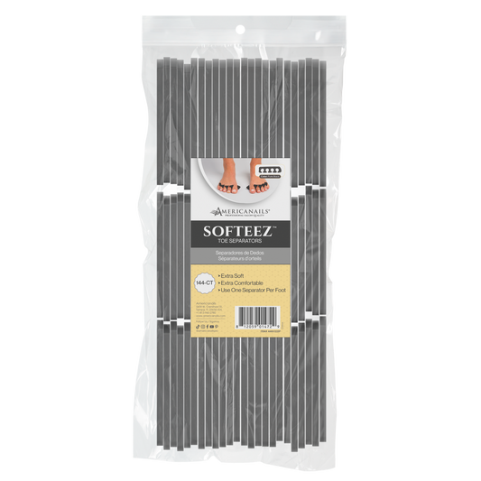 Americanails Softeez Toe Separators | Pure Black Case 2880ct