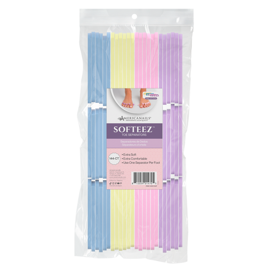 Americanails Softeez Toe Separators | Soft Pastels 144ct