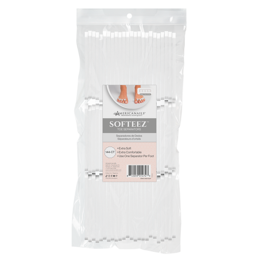 Americanails Softeez Toe Separators | Crisp White Case 2880ct