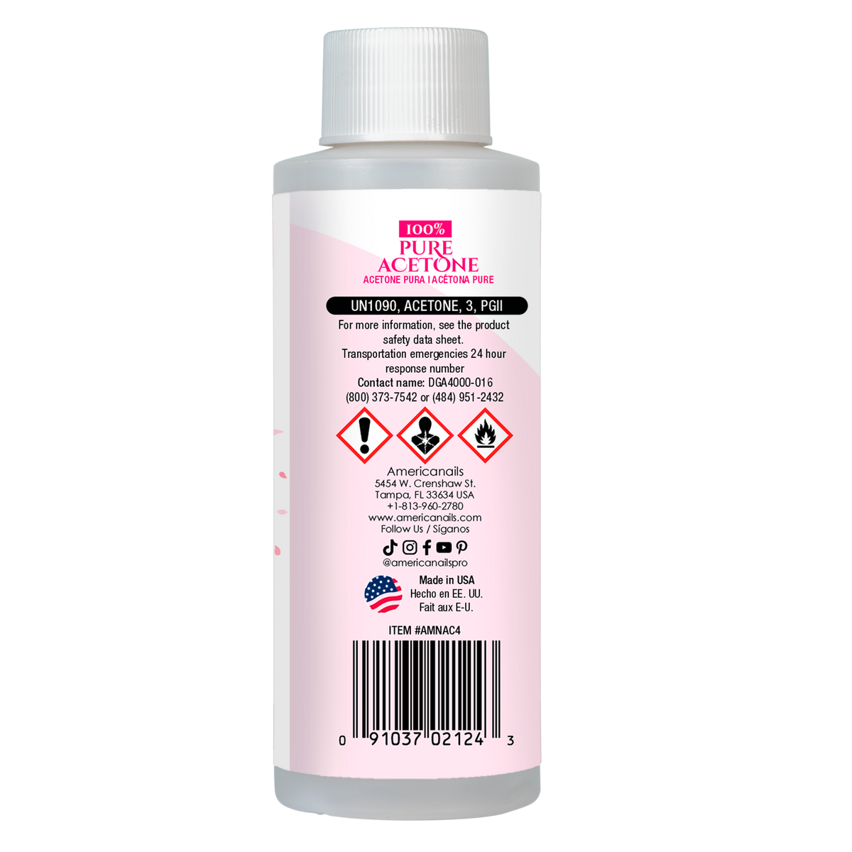 Americanails 100% Pure Acetone 4oz
