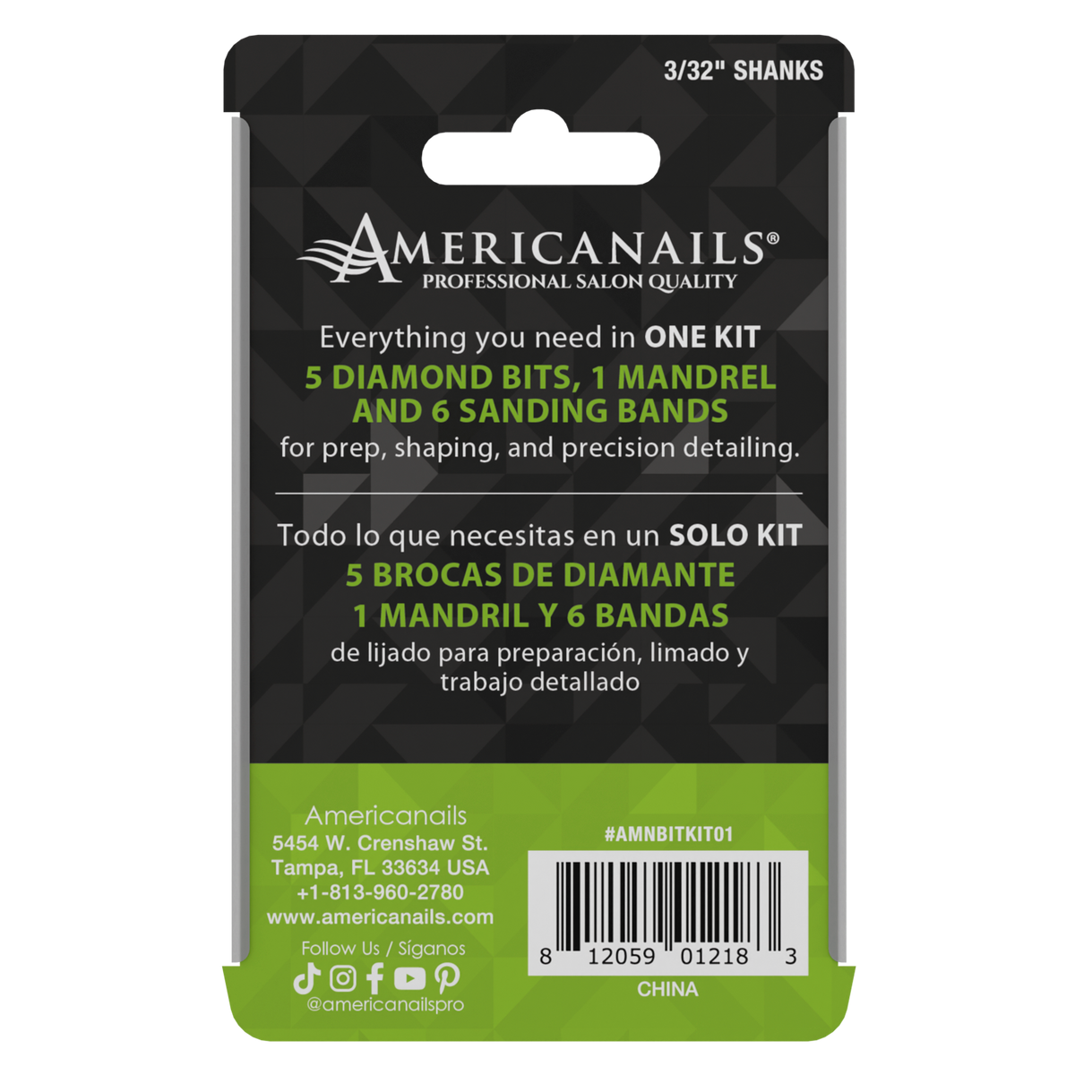 Kit de brocas Americanails 