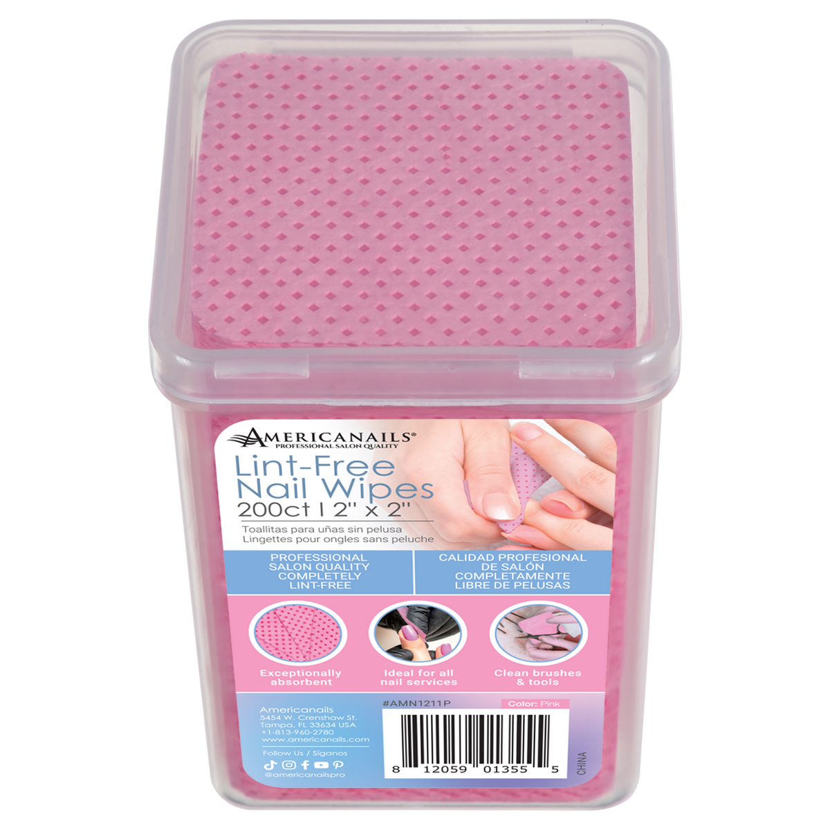 Americanails Lint-Free Nail Wipes 200ct