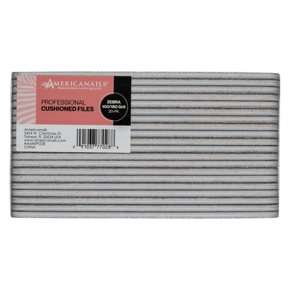 Americanails Professional Zebra Cushioned Files Case 500ct