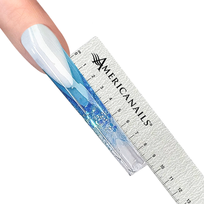 Americanails ShapeGuide™ Ruler & Shape Guide Nail File | Zebra 100/180 Grit 10ct