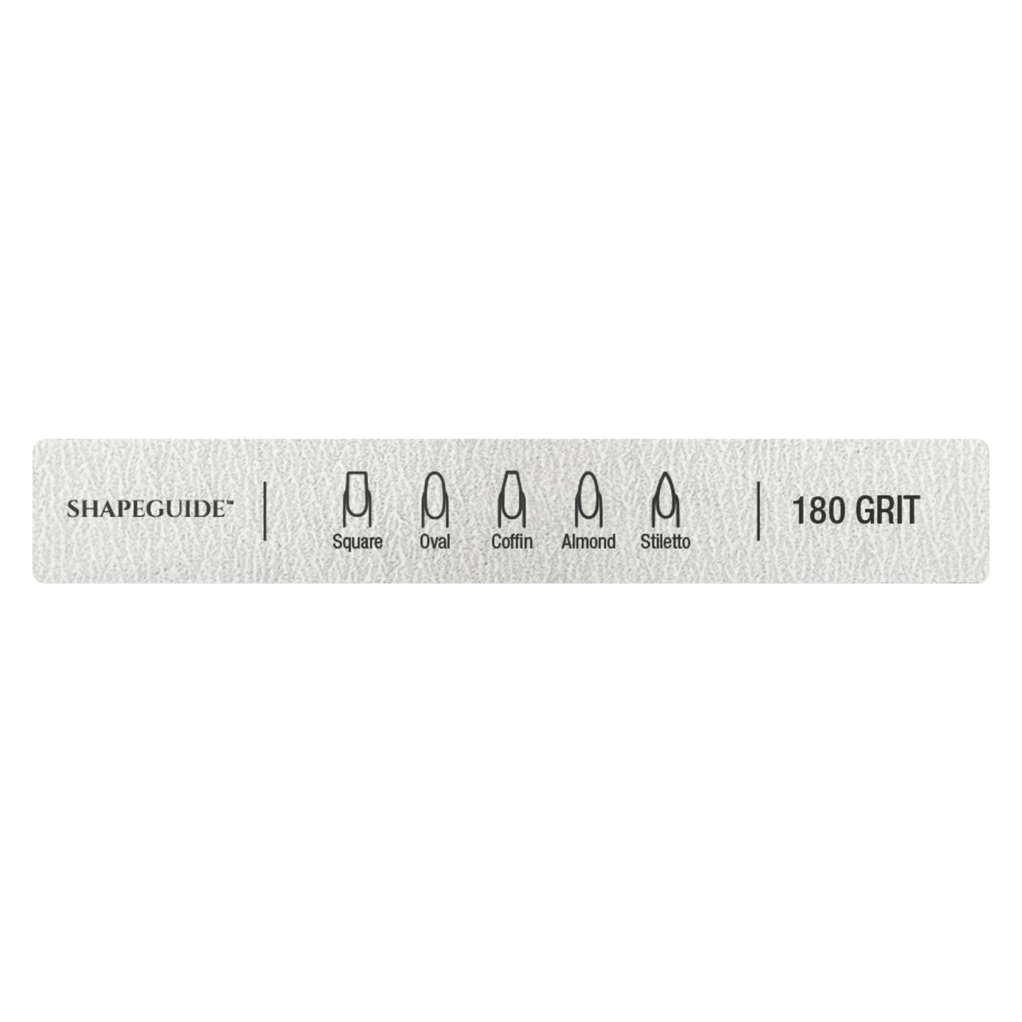 Amerianails ShapeGuide™ Ruler & Shape Guide Nail File | Zebra 100/180 Grit 10ct