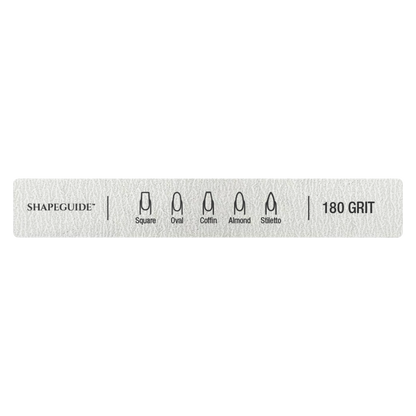 Amerianails ShapeGuide™ Ruler & Shape Guide Nail File | Zebra 100/180 Grit 10ct