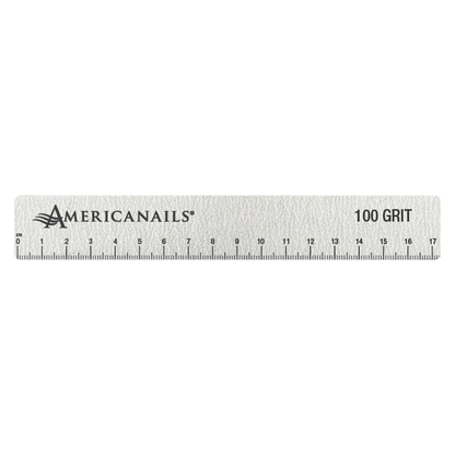 Amerianails ShapeGuide™ Ruler & Shape Guide Nail File | Zebra 100/180 Grit 10ct