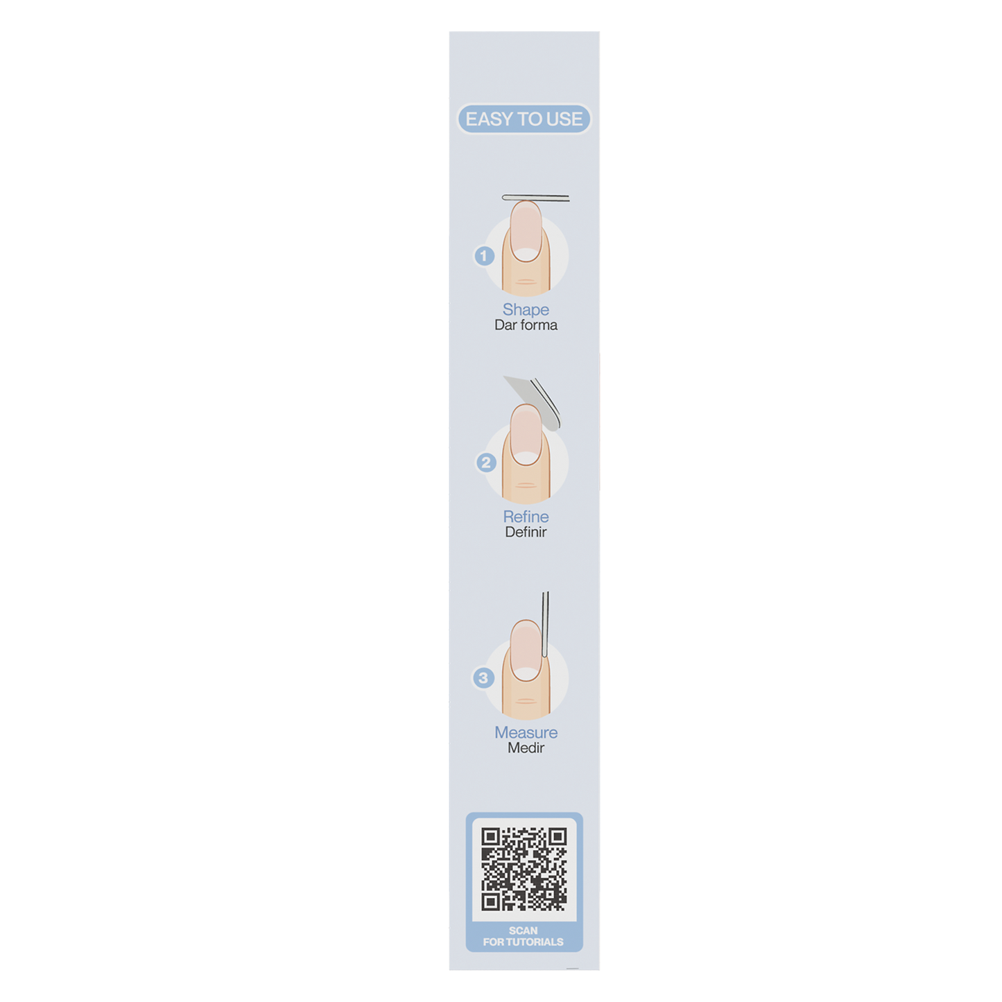 Amerianails ShapeGuide™ Ruler & Shape Guide Nail File | Zebra 100/180 Grit 10ct