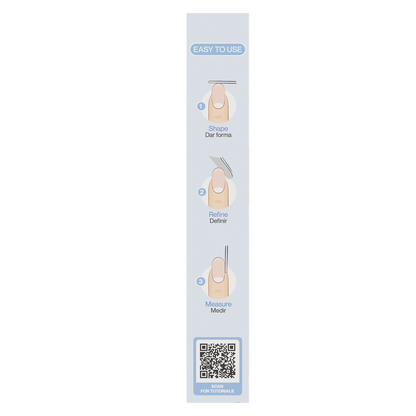 Amerianails ShapeGuide™ Ruler & Shape Guide Nail File | Zebra 100/180 Grit 10ct