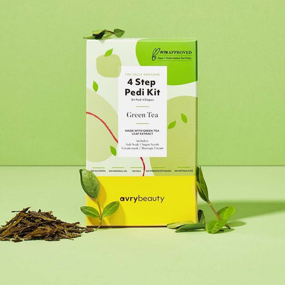 Kit de pedicura de 4 pasos de AvryBeauty | Té verde 