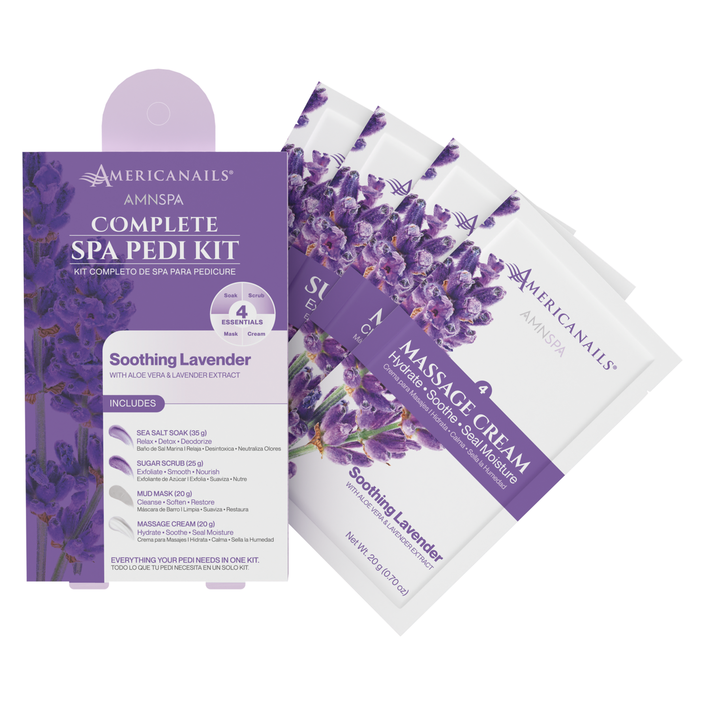 Americanails AMN Spa Complete Pedi Kit | Soothing Lavender