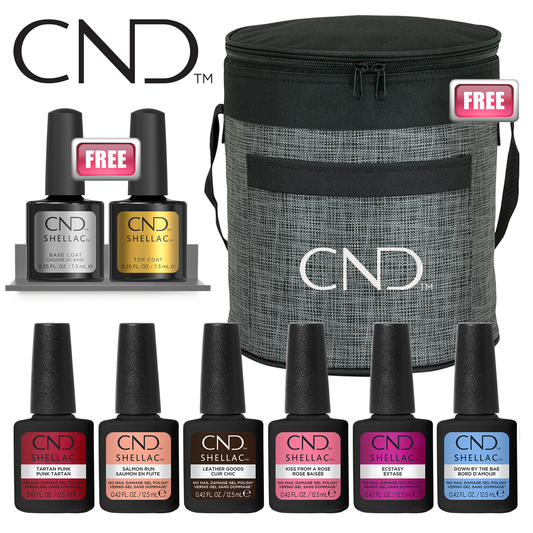 Estuche de viaje CND Pro con líquido y polvo 