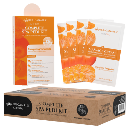 Americanails AMN Spa Complete Pedi Kit | Energizing Tangerine Case (50 Pack)