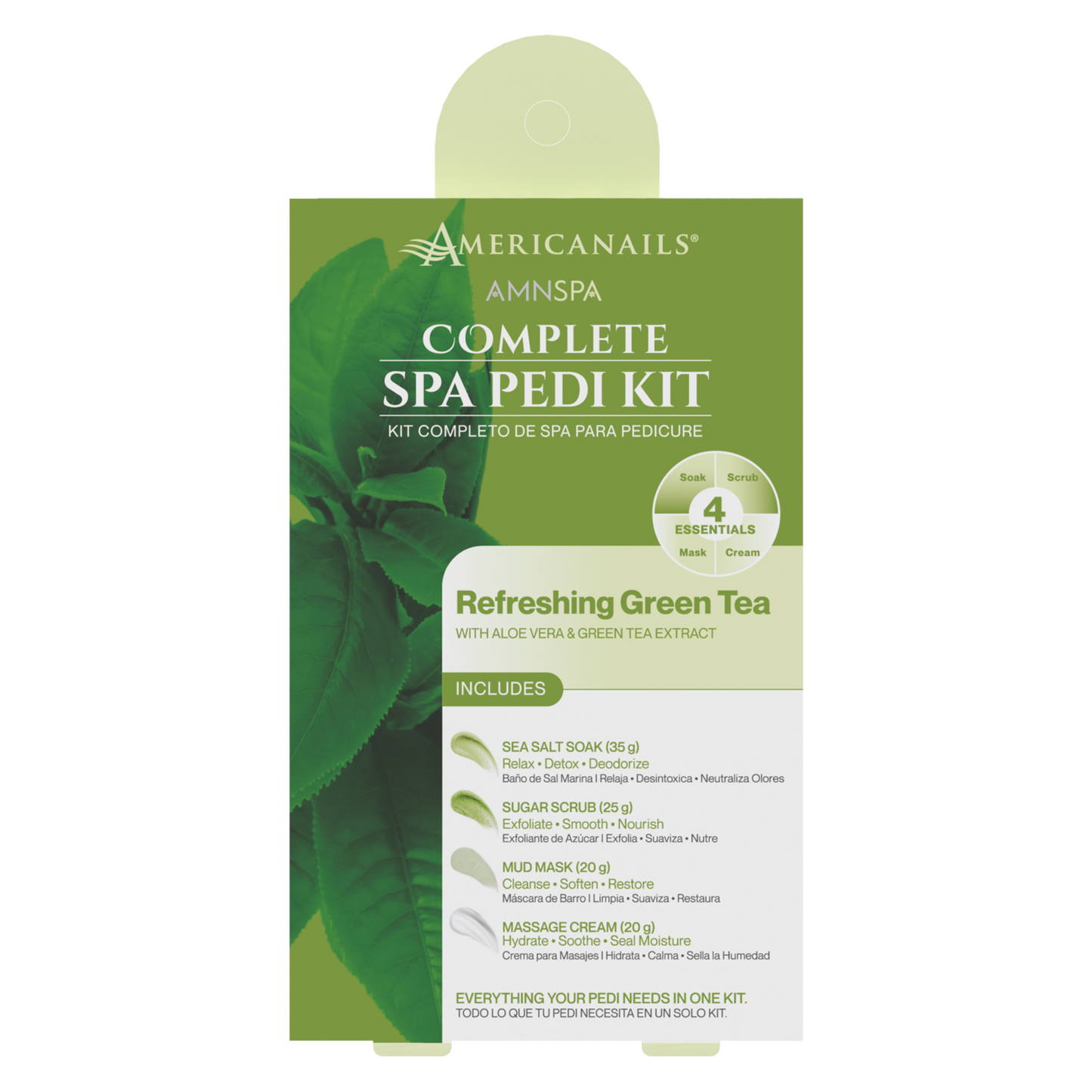 Americanails AMN Spa Complete Pedi Kit | Refreshing Green Tea