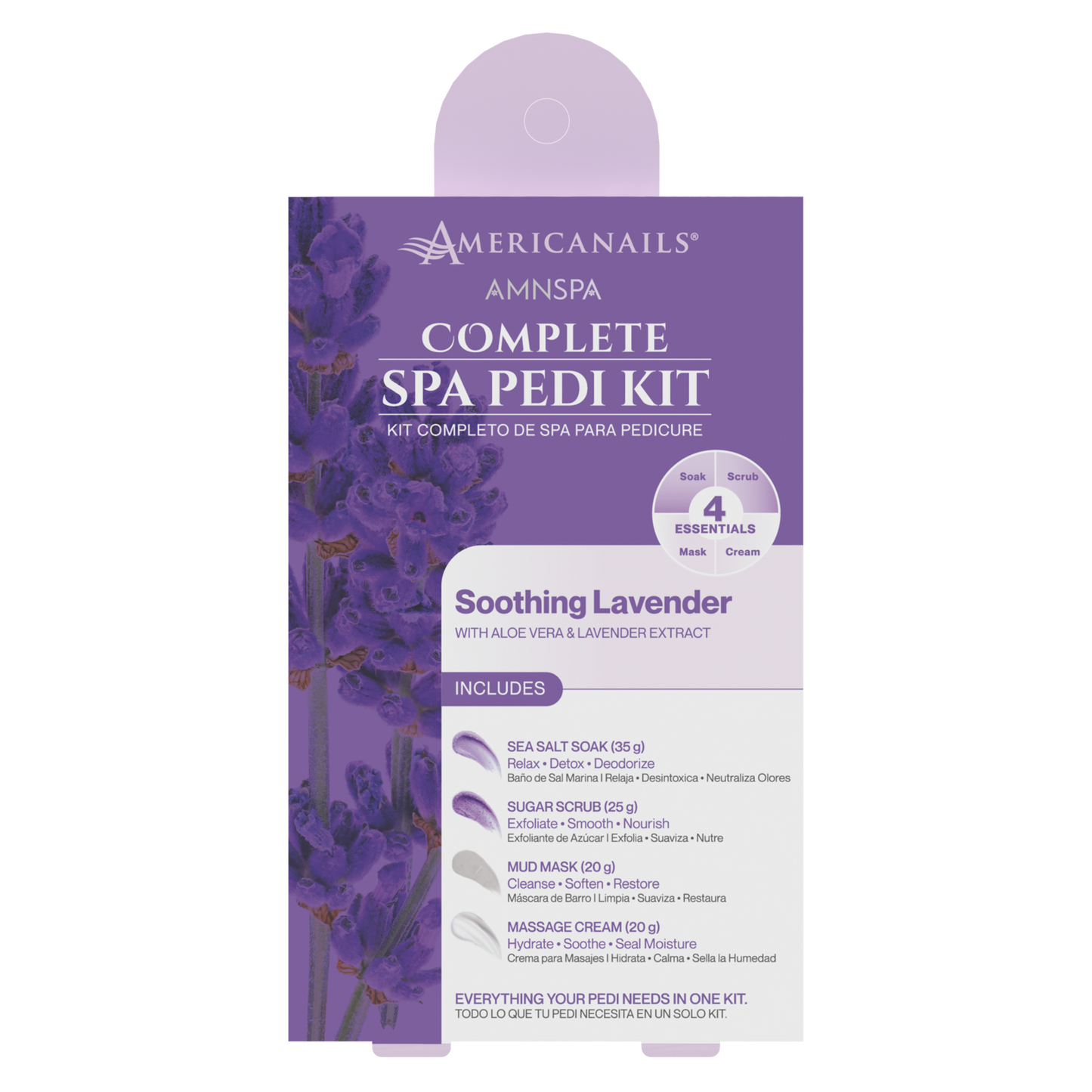Americanails AMN Spa Complete Pedi Kit | Soothing Lavender