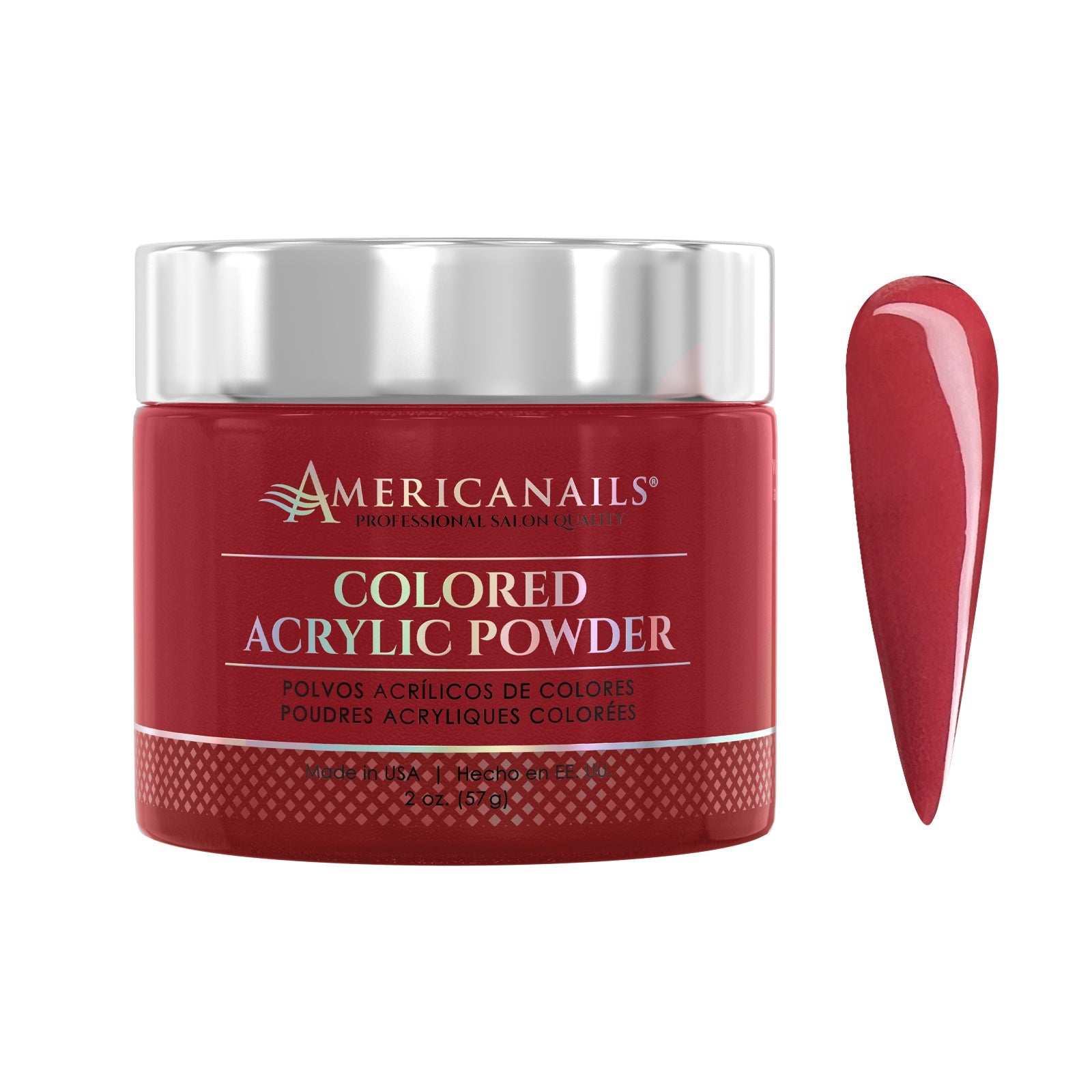 Colored Acrylic Powder | Crimson Red 2oz | Americanails – Premier Nail ...