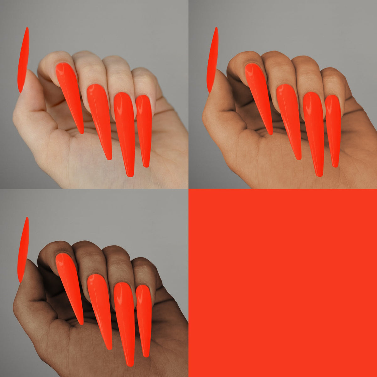 Americanails Colored Acrylic Powder | Neon Orange 2oz
