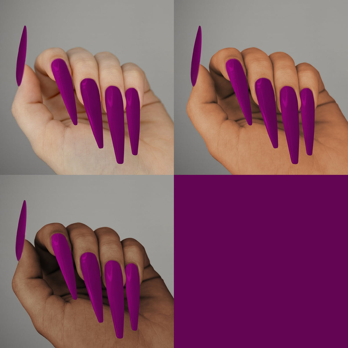 Americanails Colored Acrylic Powder | Neon Purple 2oz