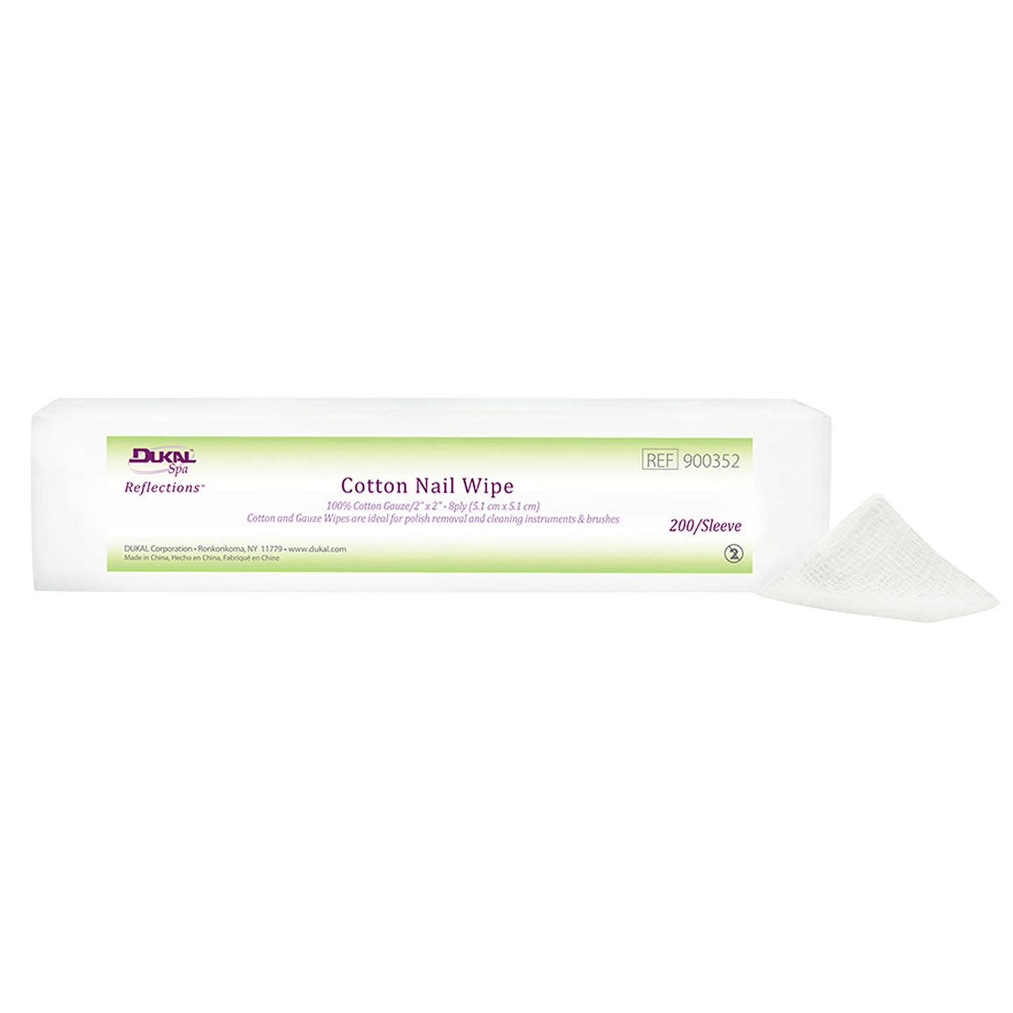 Dukal Spa Cotton Gauze Nail WIpes 200ct