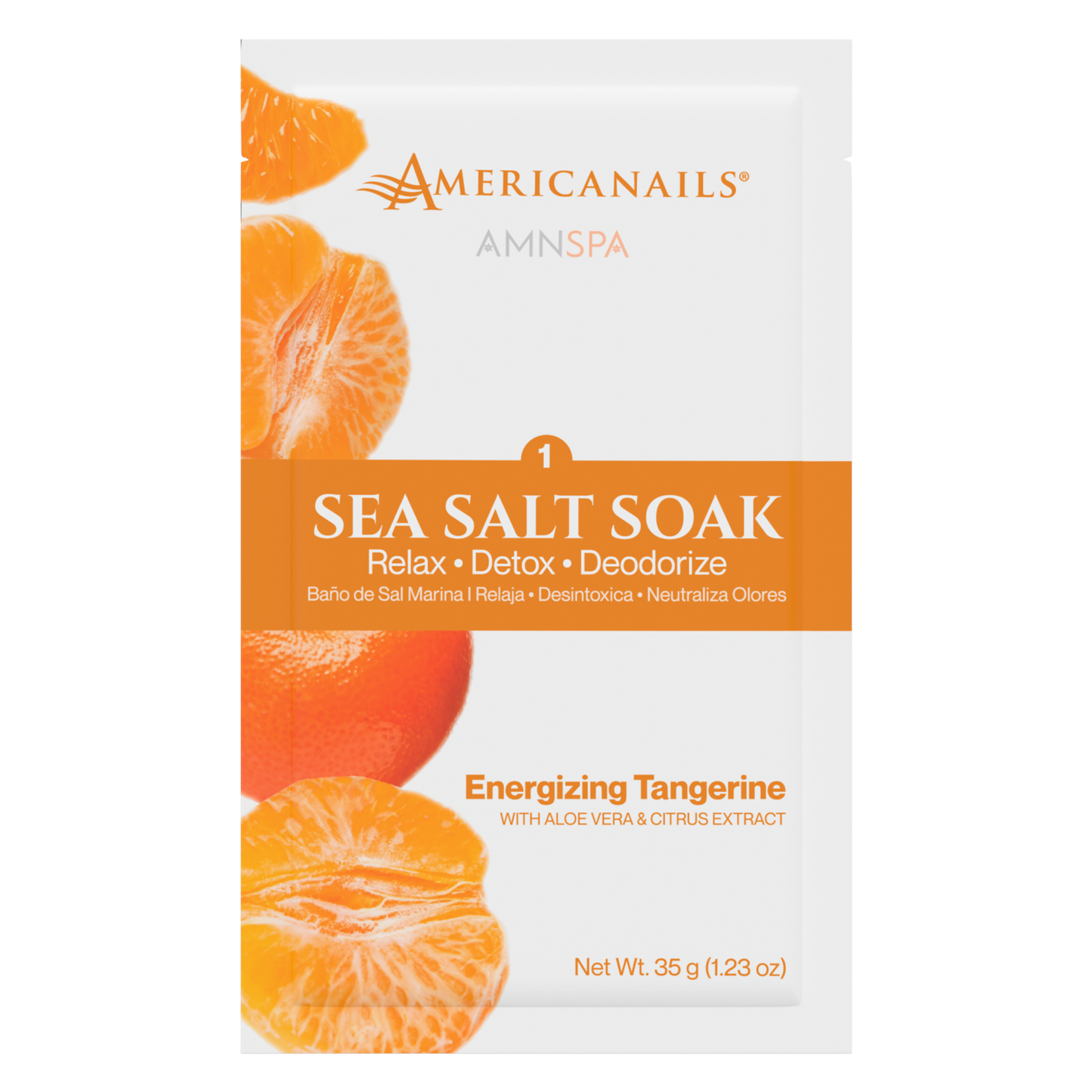 Americanails AMN Spa Complete Pedi Kit | Energizing Tangerine Case (50 Pack)