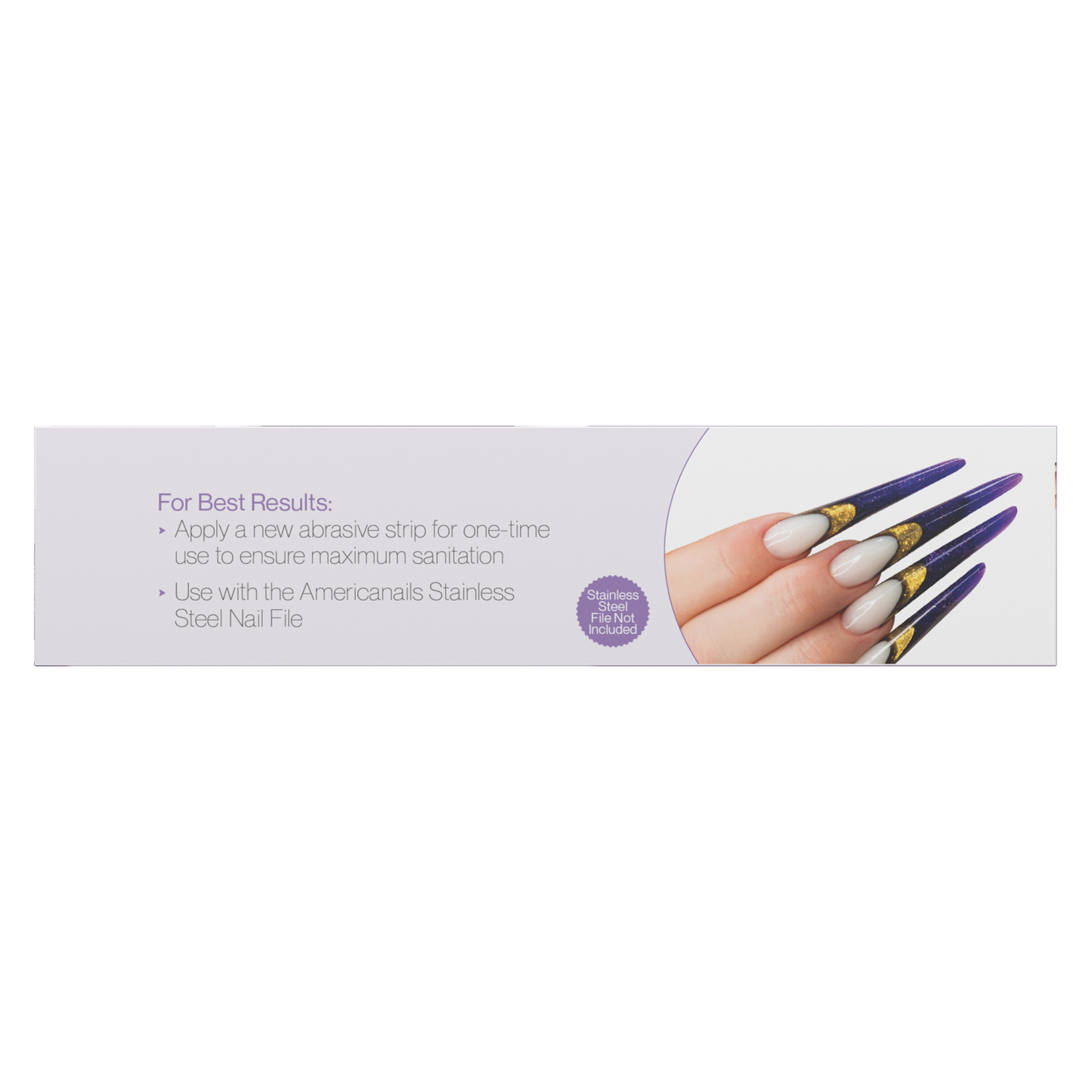 Americanails EasyPeel Nail File Abrasive Strips | Black 100 Grit 50ct