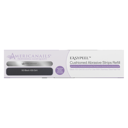 Americanails EasyPeel Nail File Abrasive Strips | Black 100 Grit 50ct