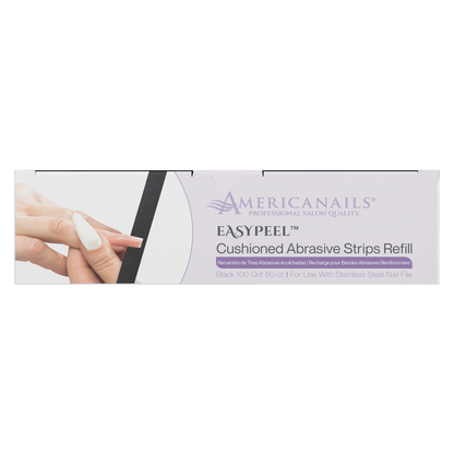 Americanails EasyPeel Nail File Abrasive Strips | Black 100 Grit 50ct