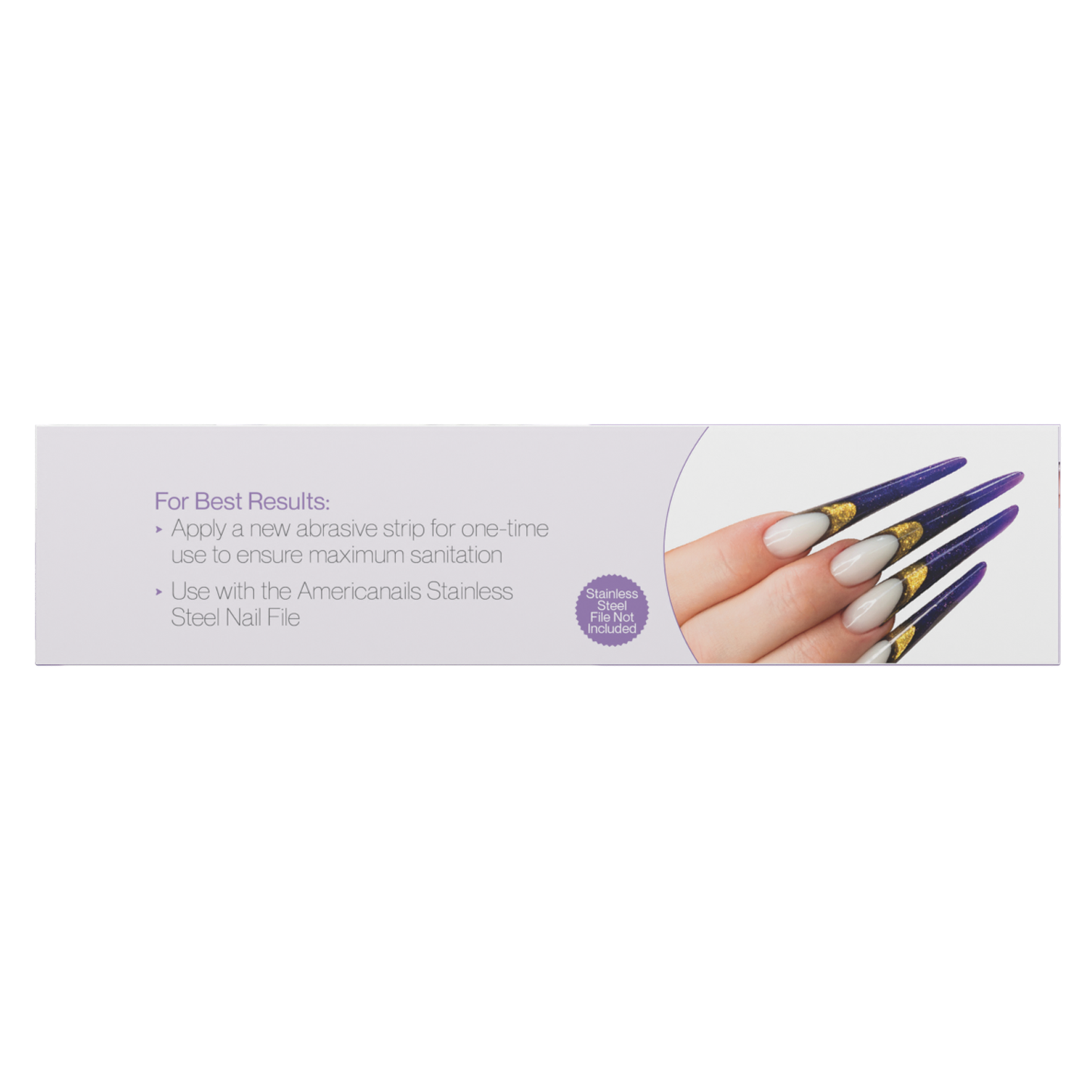 Americanails EasyPeel Nail File Abrasive Strips | White 240 50ct