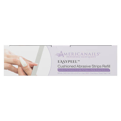 Americanails EasyPeel Nail File Abrasive Strips | White 240 50ct