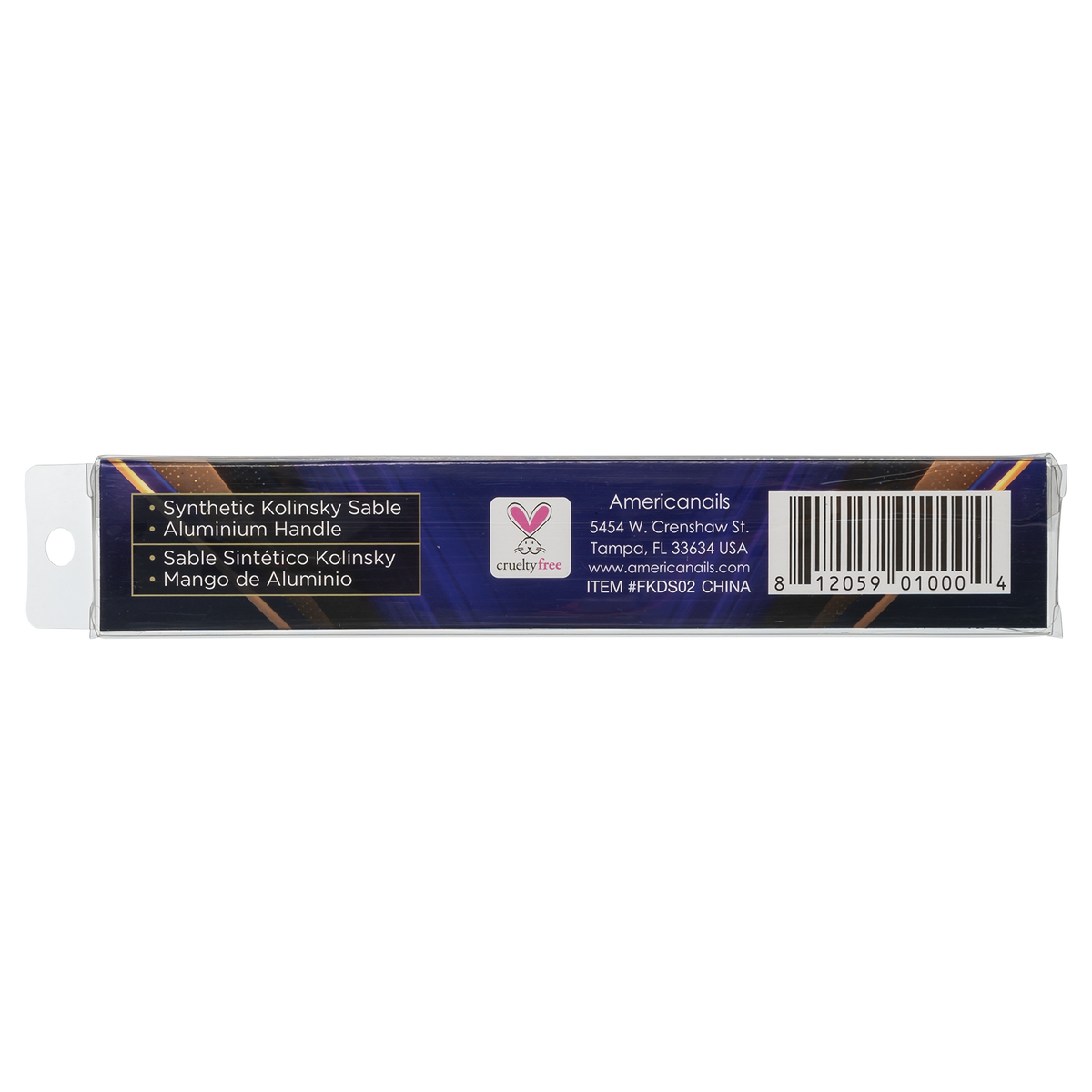 Americanails Faux Kolinsky Designer Series | 3D Acrylic Nail Art #2 Brush