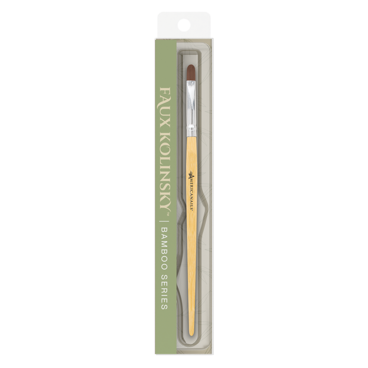 Americanails Faux Kolinsky Bamboo Series | Oval Gel Brush