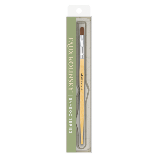 Americanails Faux Kolinsky Bamboo Series | Pincel cuadrado para gel 